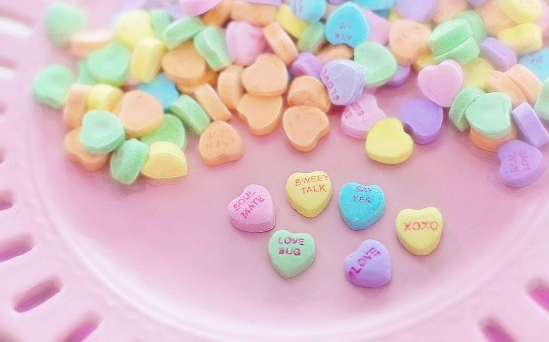 A box of artisan hard candy with a glossy finish